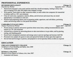Resume Experience Oldest To Newest